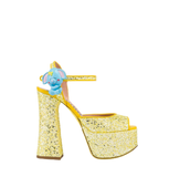 Giày Moschino Nữ Platform Glitter Sandals 'Yellow' 