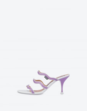  Giày Moschino Nữ Ric Rac Leather Sandals 'Lilac' 