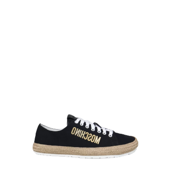  Giày Moschino Nam Rope Sole Sneakers 'Black' 