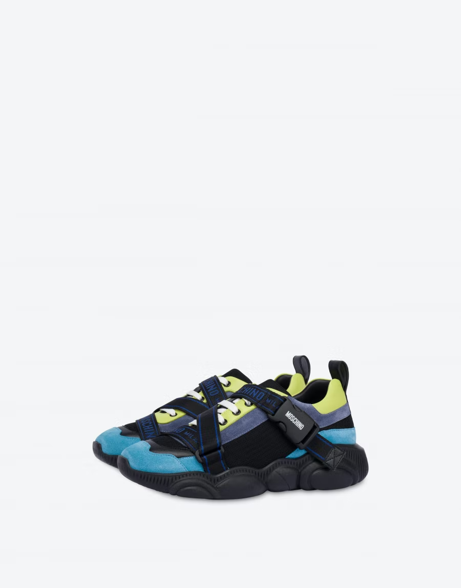  Giày Moschino Nam Logo Tape Teddy Shoes 'Black' 