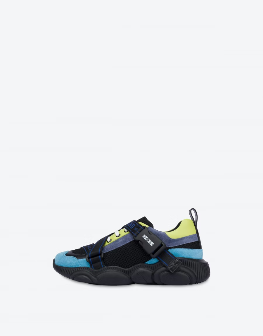  Giày Moschino Nam Logo Tape Teddy Shoes 'Black' 
