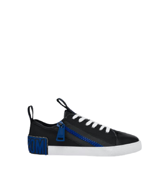  Giày Moschino Nam Recycle Sneakers 'Black Blue' 