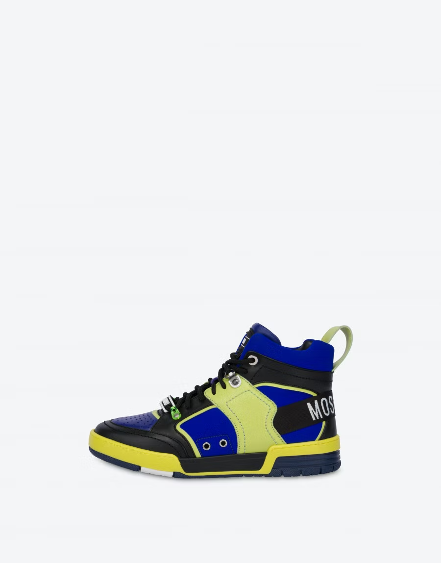  Giày Moschino Nam Streetball High 'Electric Blue' 
