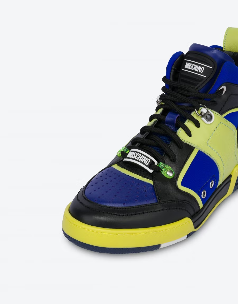  Giày Moschino Nam Streetball High 'Electric Blue' 
