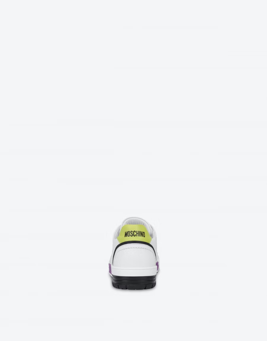  Giày Moschino Nam Streetball Sneakers 'White' 