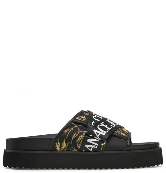  Dép Nam Versace Jeans Couture Slides 'Black' 