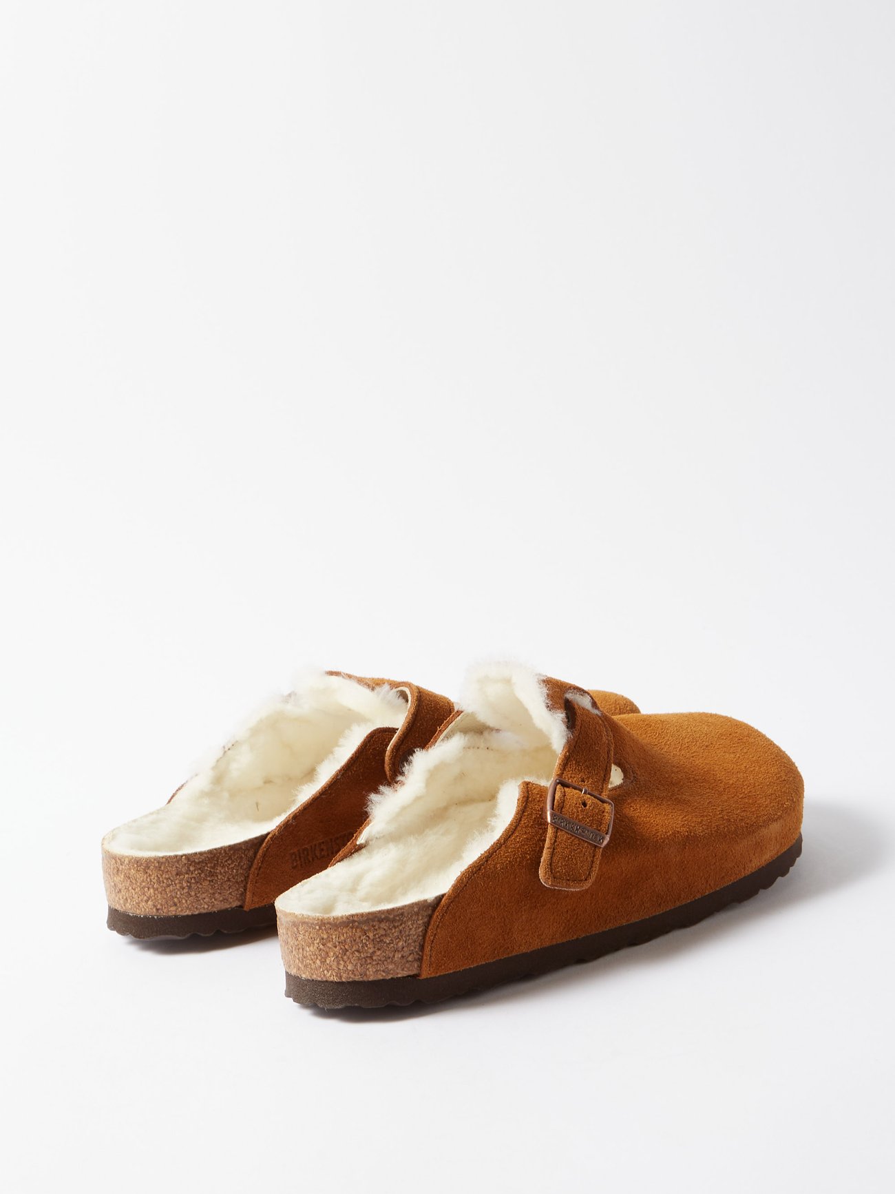 Dép Nữ Birkenstock Boston Shearling-lined Clogs 'Tan' 1438689 – LUXITY