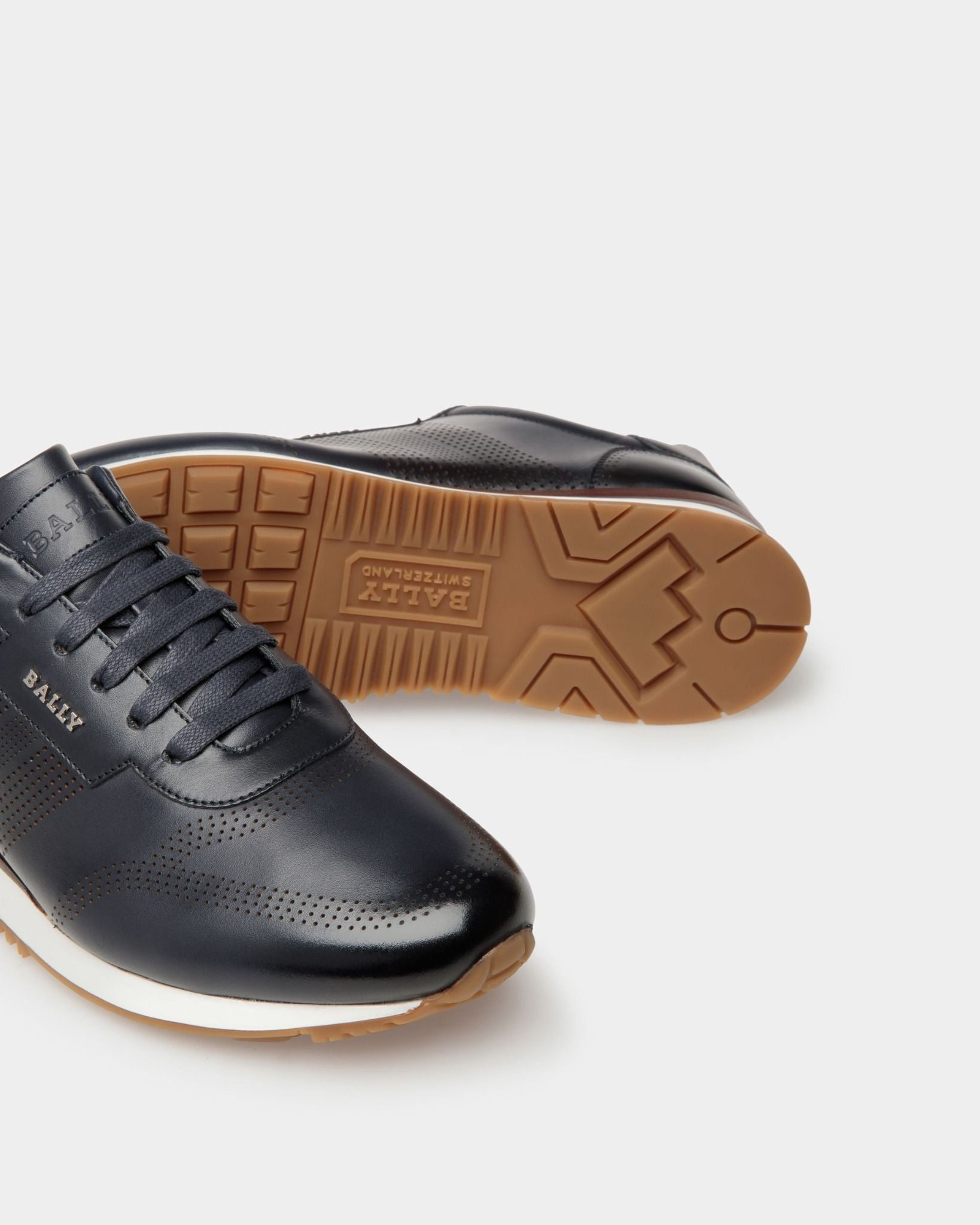  Giày Nam Bally Asken Leather Sneakers 'Midnight Blue' 