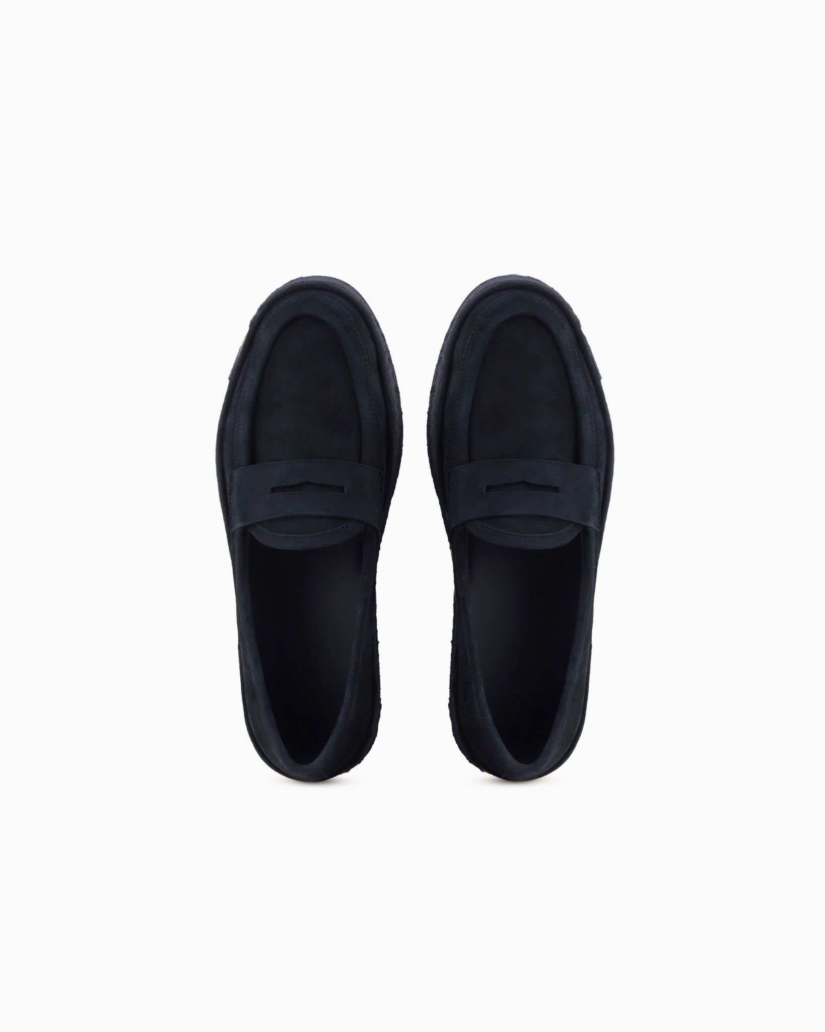 Giày Nam Giorgio Armani Suede Loafers 'Blue' 