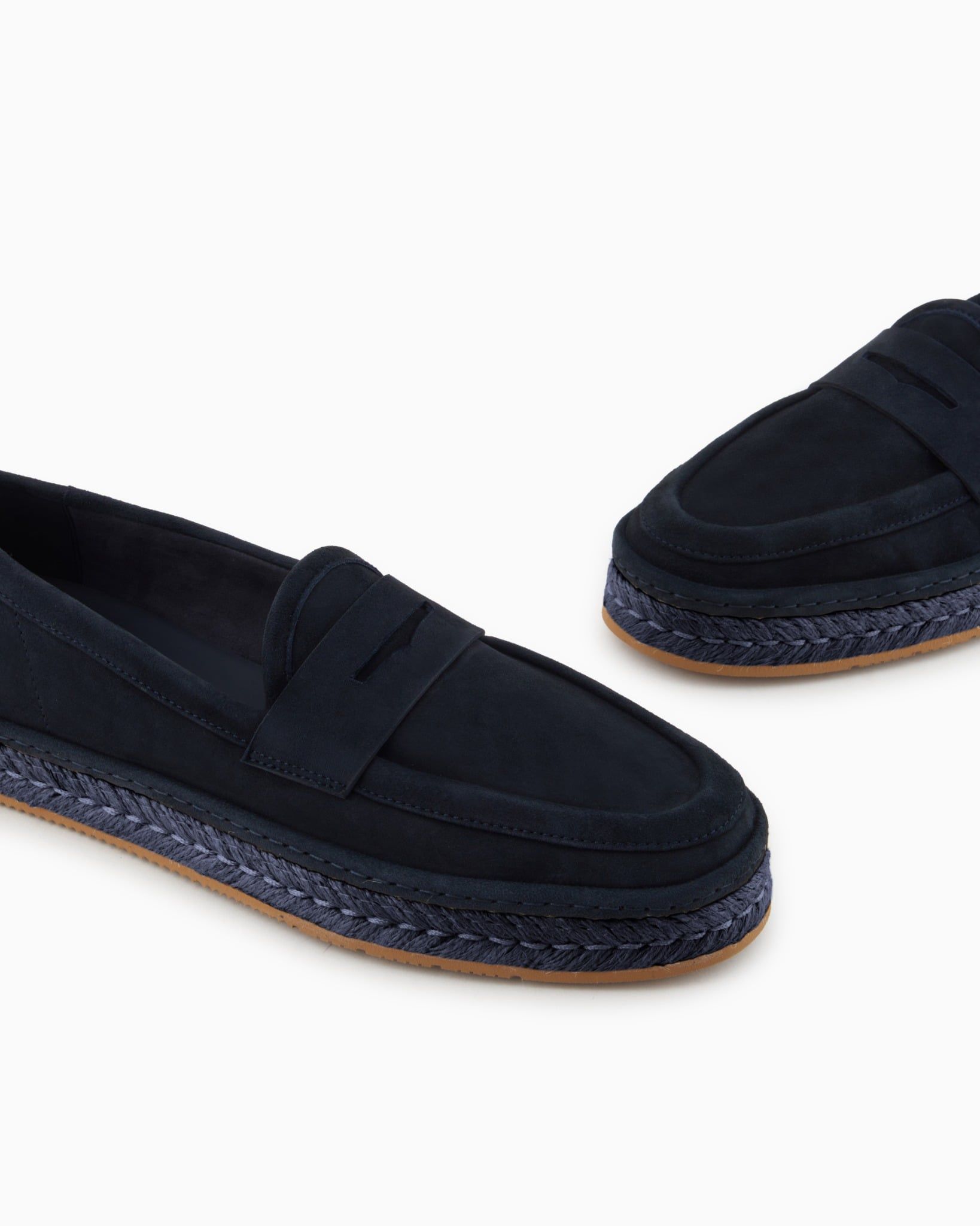  Giày Nam Giorgio Armani Suede Loafers 'Blue' 