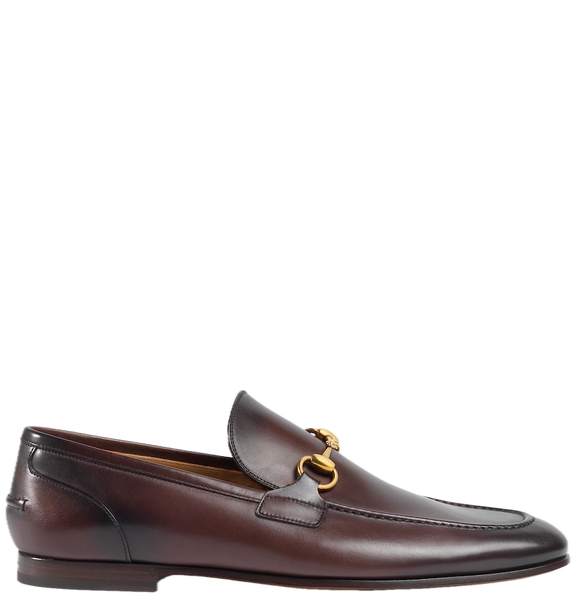  Giày Nam Gucci Jordaan Leather Loafer 'Brown' 