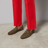  Giày Nam Gucci Jordaan Loafer 'Olive Green' 