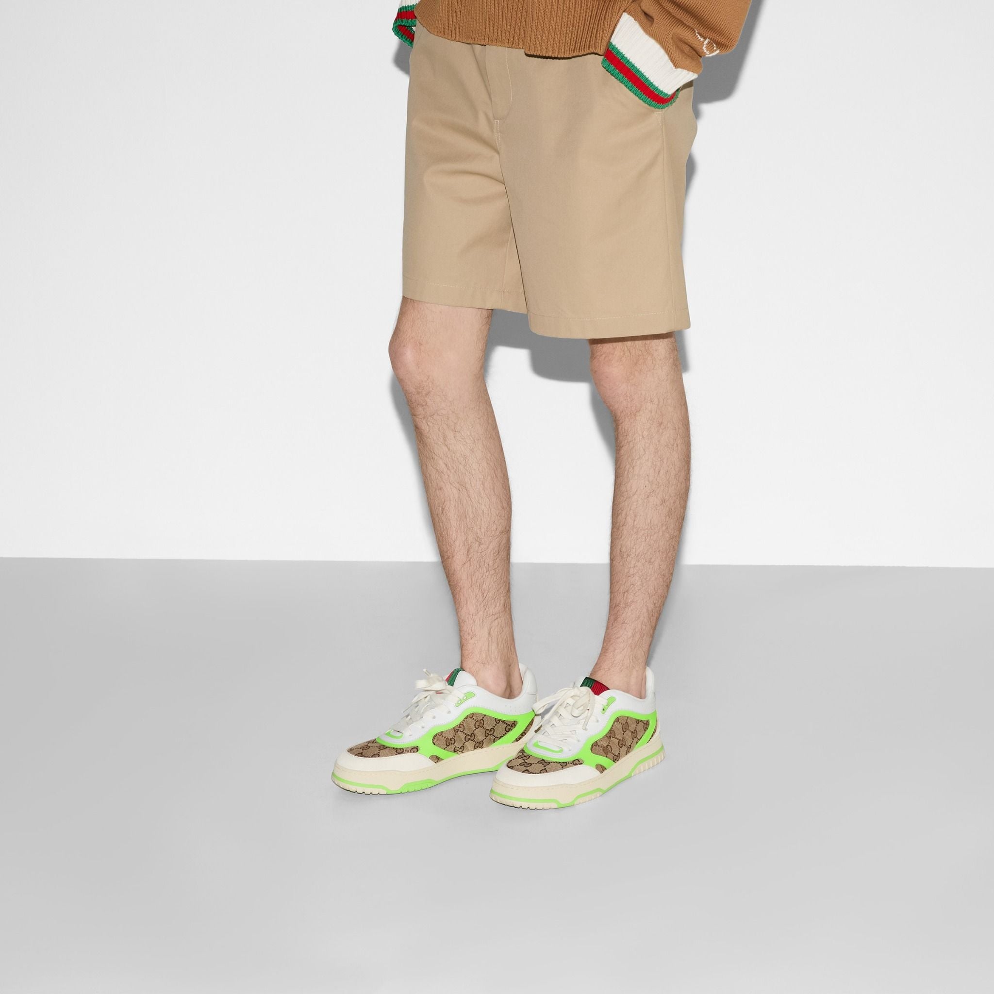  Giày Nam Gucci Re-web Sneaker 'Beige Ebony' 