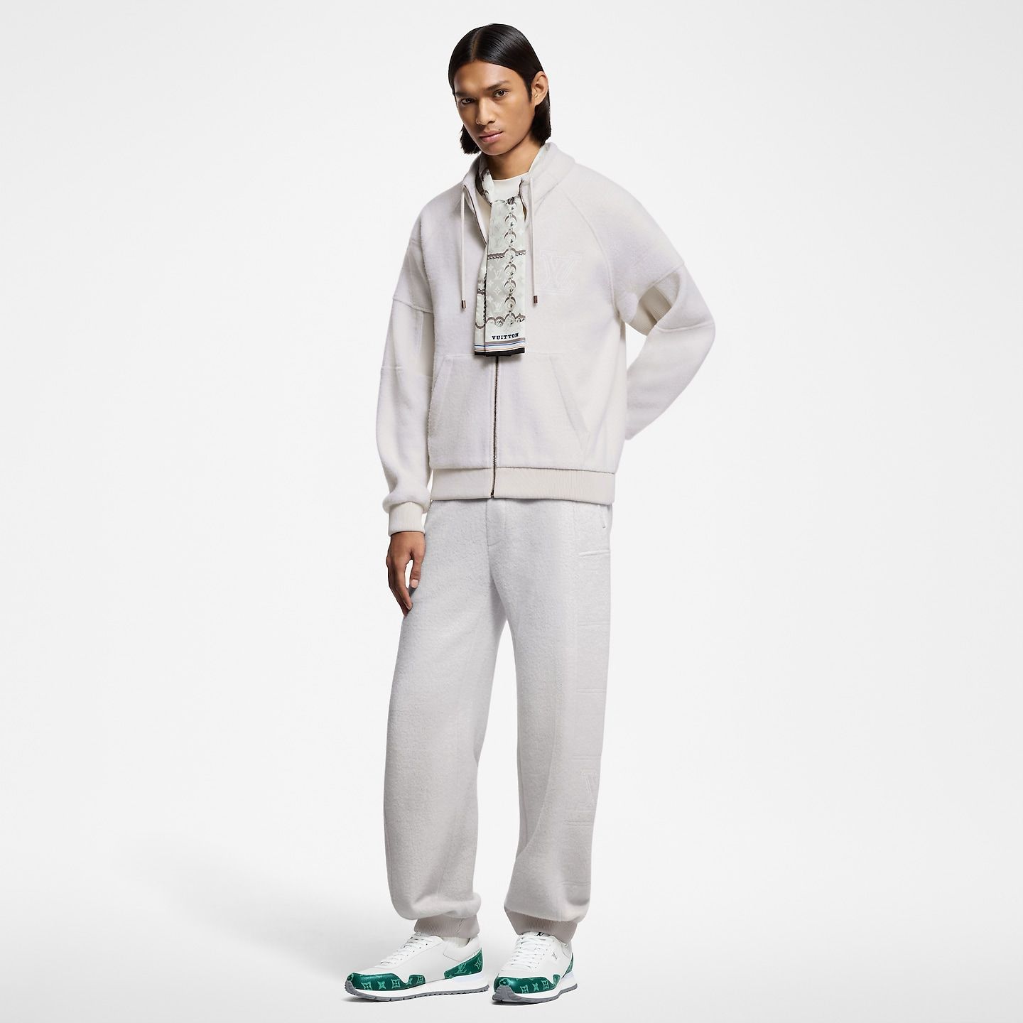  Giày Nam Louis Vuitton Run Away Trainers 'White Green' 