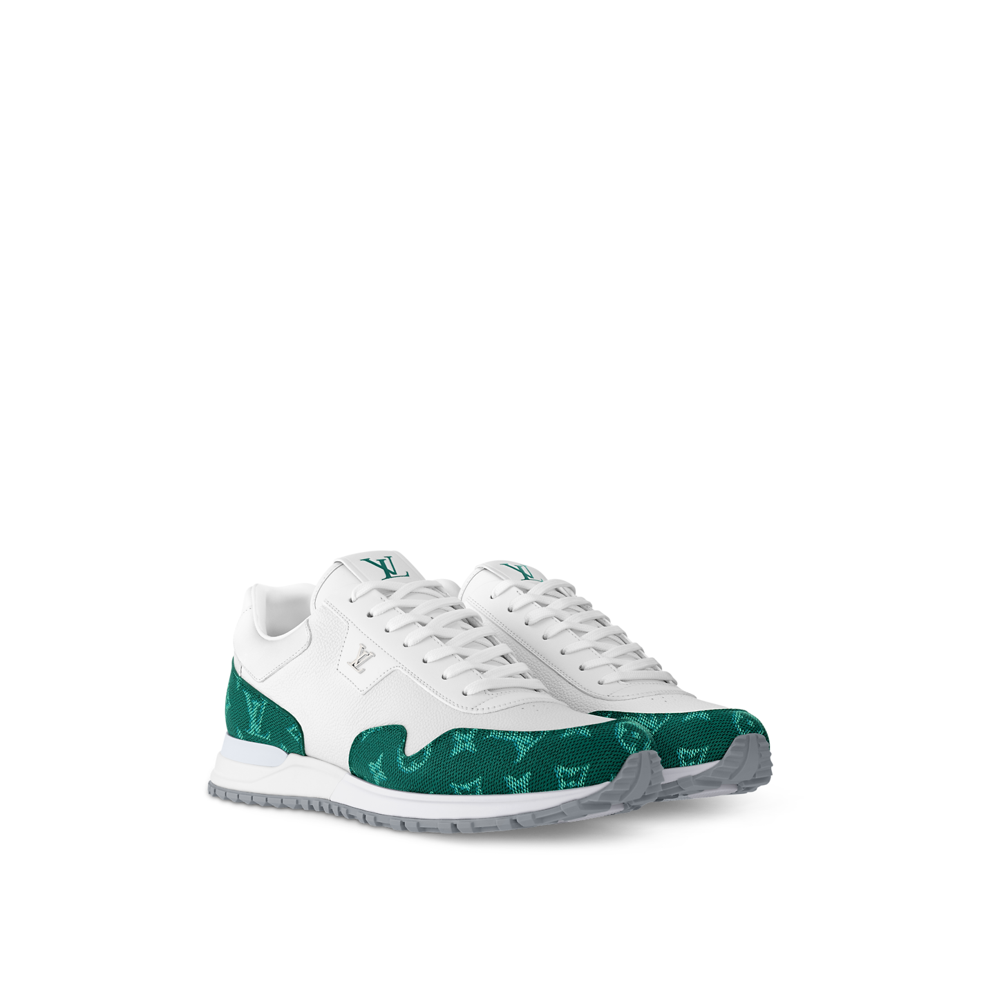  Giày Nam Louis Vuitton Run Away Trainers 'White Green' 