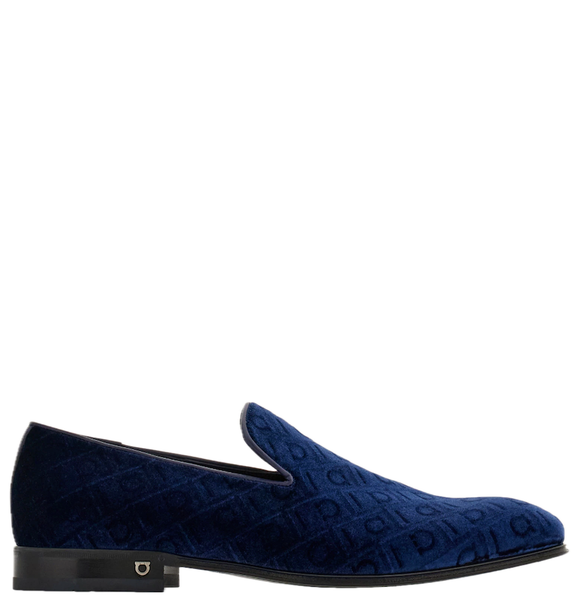  Giày Nam Salvatore Ferragamo Velvet Loafer 'Navy' 