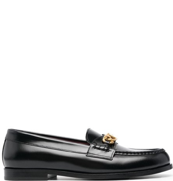  Giày Nam Valentino Garavani Loafer In Calfskin 'Gold' 