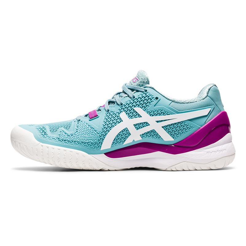 Giày Nữ Asics Gel Resolution 8 Wide 'Smoke Blue' 