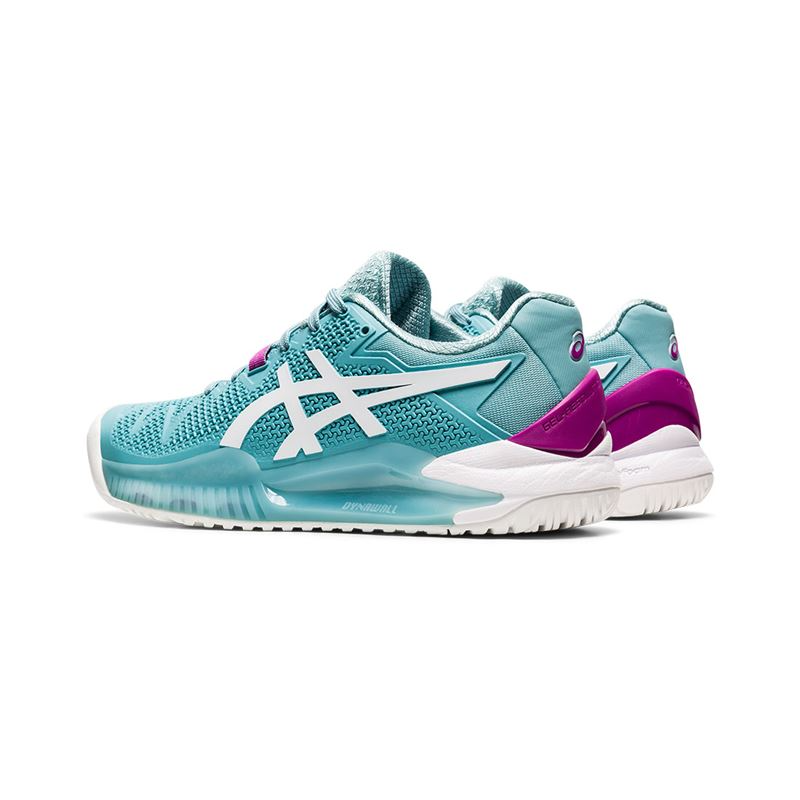  Giày Nữ Asics Gel Resolution 8 Wide 'Smoke Blue' 