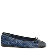  Giày Nữ Chanel Ballet Flats Denim 'Navy Blue' 