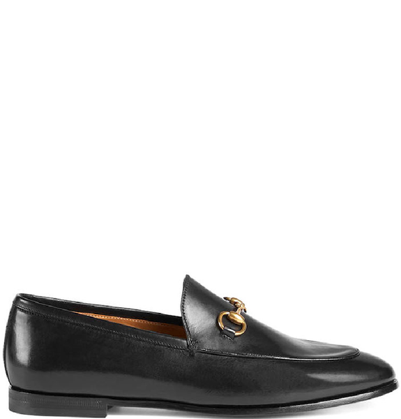  Giày Nữ Gucci Jordaan Leather Loafers 'Black' 