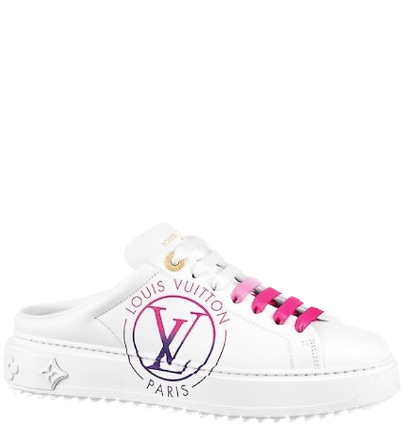  Giày Nữ Louis Vuitton Time Out Open Back Trainers 'Fuchsia Pink' 