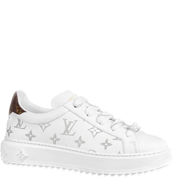  Giày Nữ Louis Vuitton Time Out Trainers 'White Silver' 