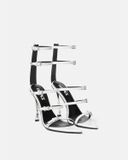  Giày Nữ Versace Pin Point Sandals 'White' 