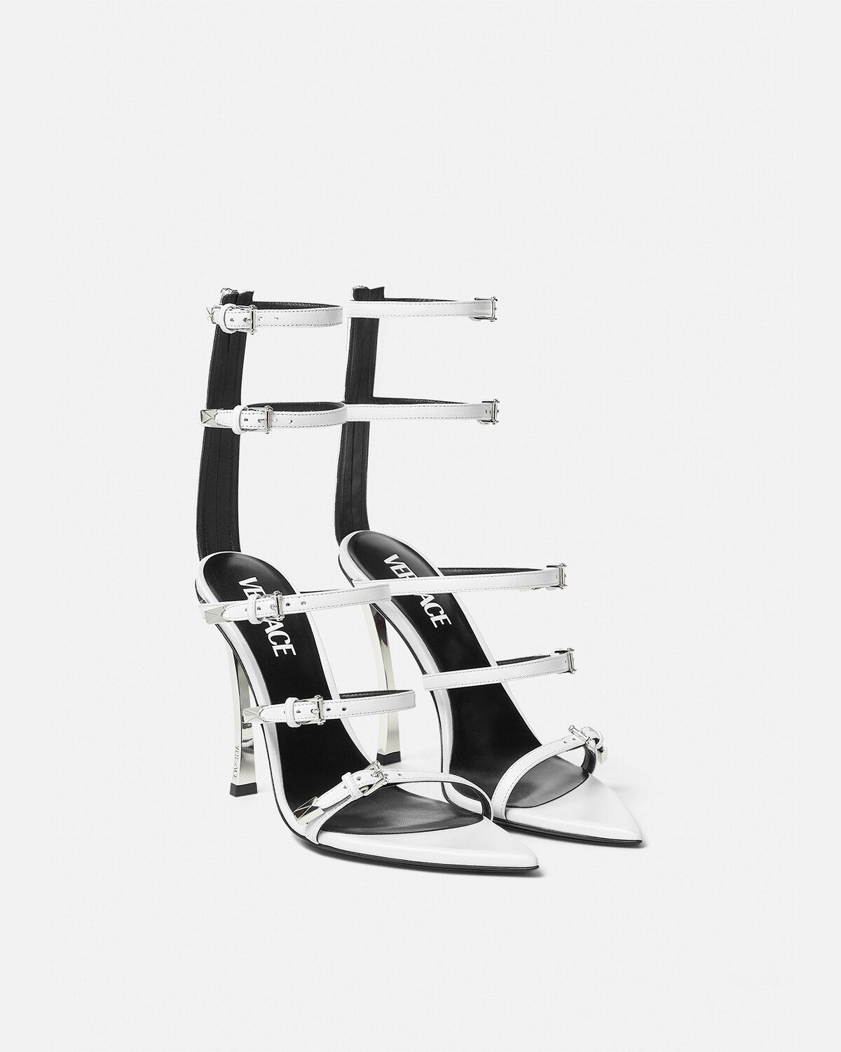  Giày Nữ Versace Pin Point Sandals 'White' 