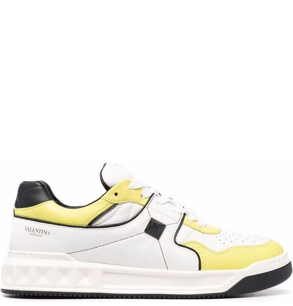  Giày Nam Valentino One Stud Nappa Low Top 'Lime' 