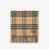  Khăn Burberry Reversible Check Cashmere Scarf 'Sand' 