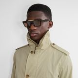  Kính Burberry Classic Rectangular Sunglasses​ 'Black' 