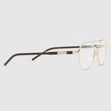  Kính Gucci Rectangular Optical Frame 'Gold' 