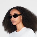 Kính Nữ Gucci Oval Frame Sunglasses 'Black' 