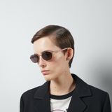  Kính Nữ Gucci Round Frame Sunglasses 'Rose' 
