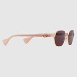  Kính Nữ Gucci Round Frame Sunglasses 'Rose' 