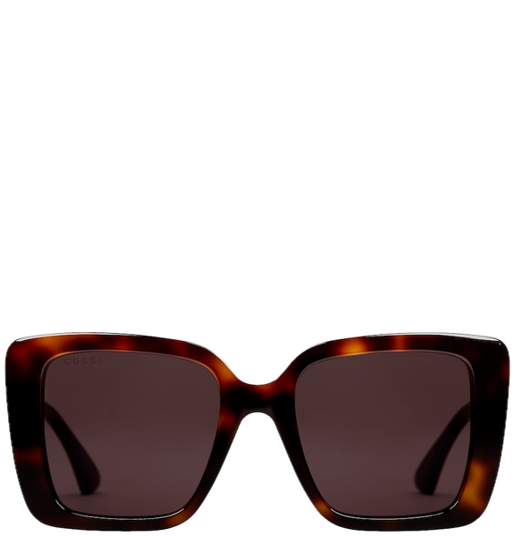  Kính Nữ Gucci Square Frame Sunglasses 'Brown' 