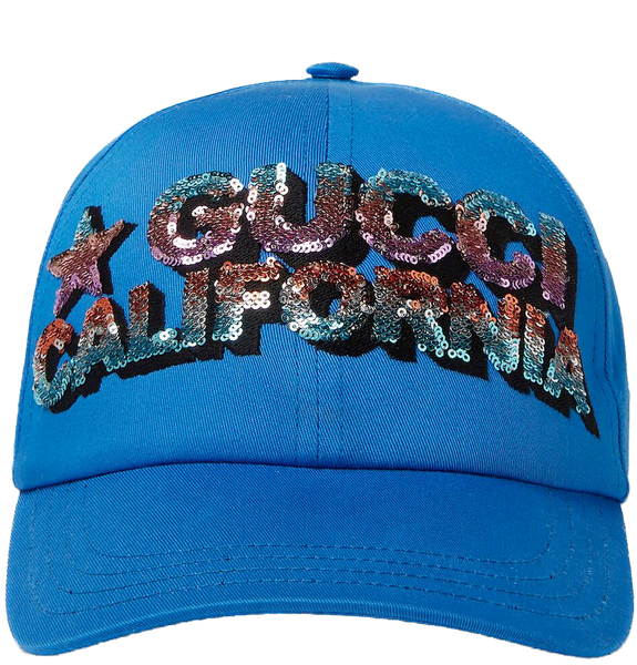  Mũ Gucci Logo Embellished Baseball Cap 'Blue' 