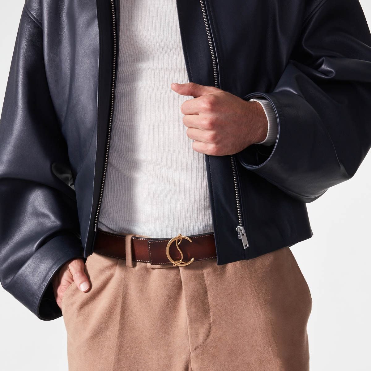  Thắt Lưng Nam Christian Louboutin CL Logo 'Brown' 