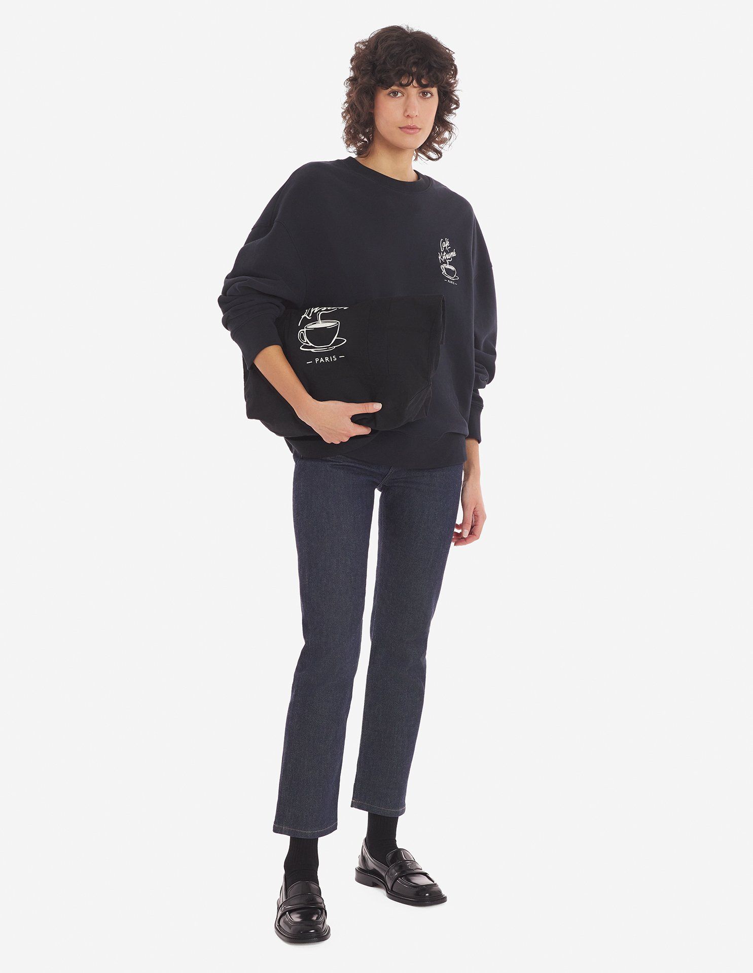  Túi Maison Kitsune Cafe Fox Tote Bag 'Black' 