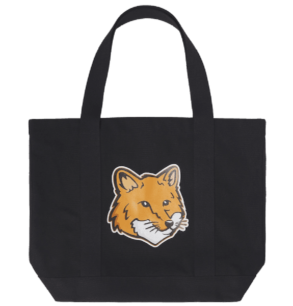  Túi Maison Kitsune Fox Head Tote Bag 'Black' 