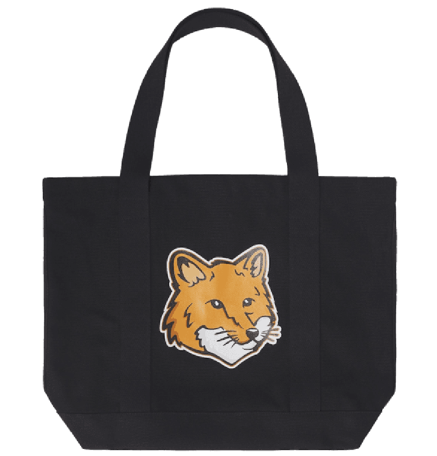  Túi Maison Kitsune Fox Head Tote Bag 'Black' 