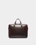  Túi Nam Bally Code Briefcase In Ebano Leather 'Brown' 