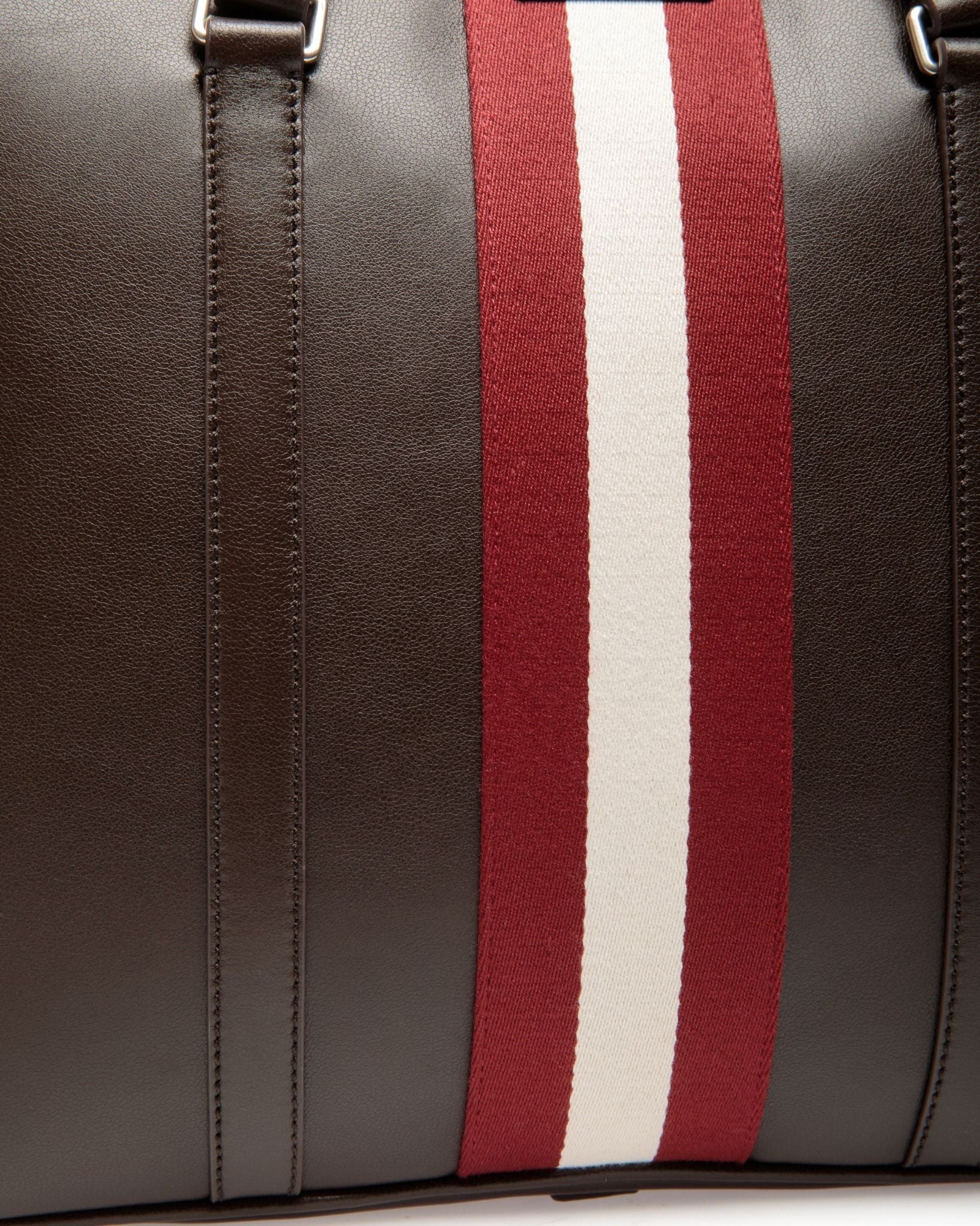  Túi Nam Bally Code Briefcase In Ebano Leather 'Brown' 
