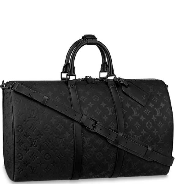  Túi Nam Louis Vuitton Keepall Bandoulière 50 Bag 'Black' 