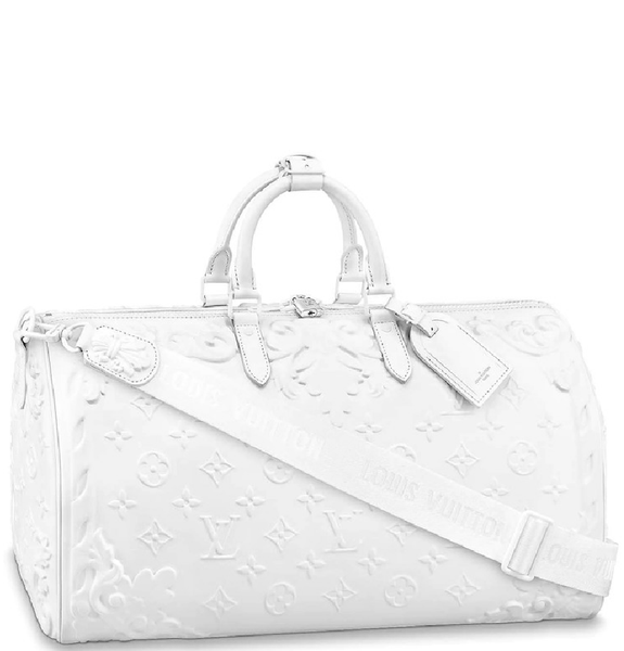  Túi Nam Louis Vuitton Keepall Bandoulière 50 Bag 'White' 