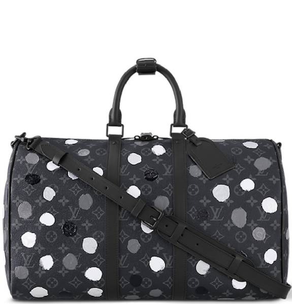  Túi Nam Louis Vuitton X Yk Keepall 45 Bag 'Black Silver' 
