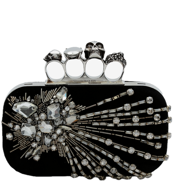  Túi Nữ Alexander McQueen Knuckle Clutch 'Black' 