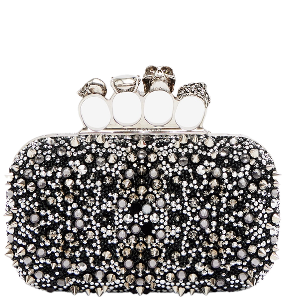  Túi Nữ Alexander McQueen Knuckle Clutch 'Black' 