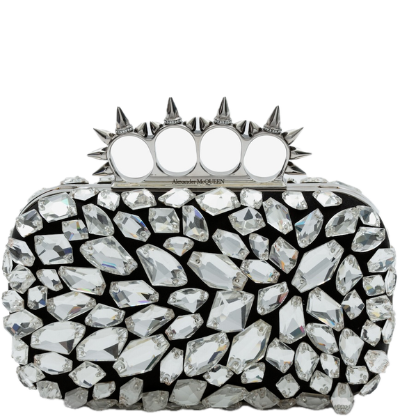  Túi Nữ Alexander McQueen Knuckle Clutch 'Black' 